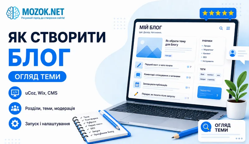 Як створити блог безкоштовно у 2026 році: покрокова інструкція