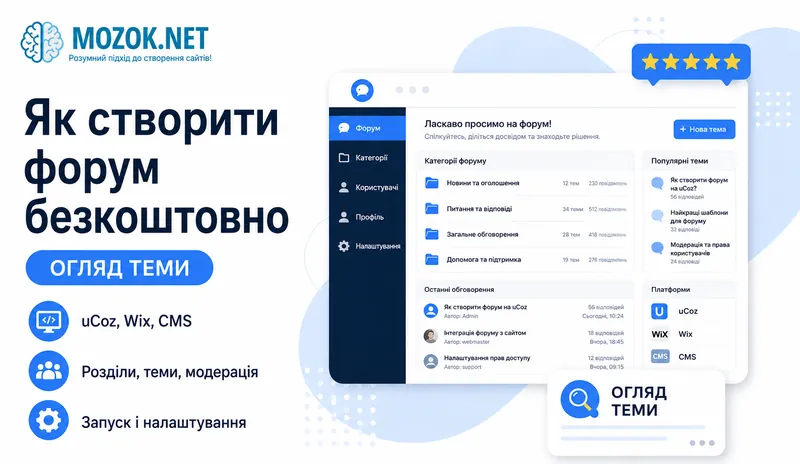 Як створити форум безкоштовно у 2026 році: конструктори та CMS