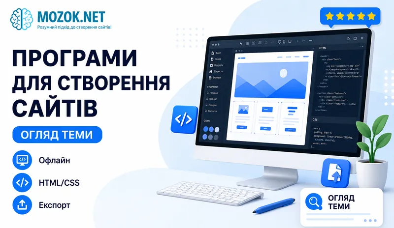 Найкращі програми для створення сайтів у 2026 році: ТОП-7