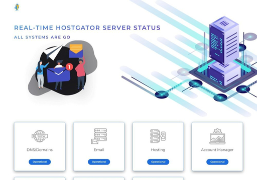 Публічна сторінка статусу серверів HostGator