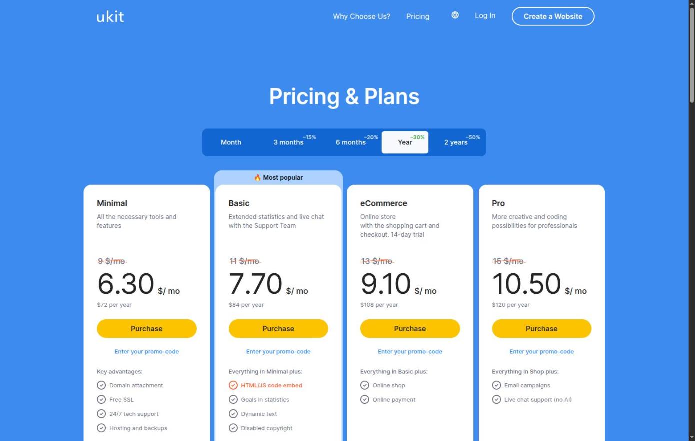 uKit - Тарифи